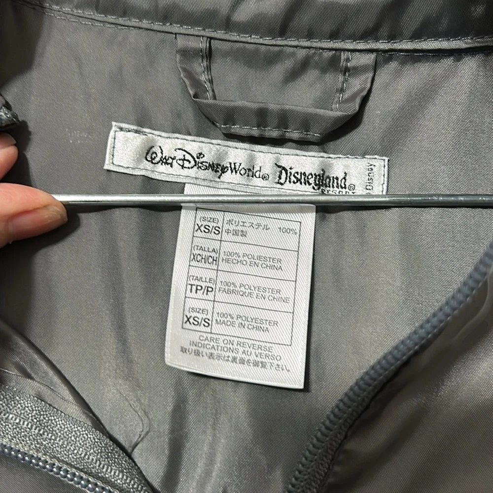 Disney Parks Windbreaker Packable Lightweight Blue Gray Adult S/XS